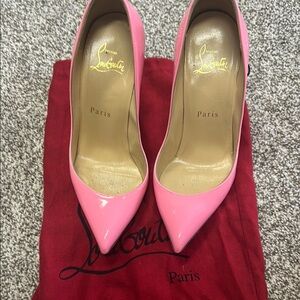 Christian Louboutin Pink Patent Leather Heels